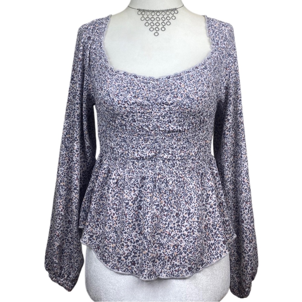 Urban Outfitters Floral Puff Sleeve Blouse